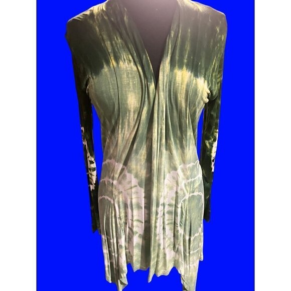 nwt green tie dye cardigan one size fits all - Picture 5 of 9